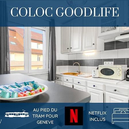 Homey Coloc Goodlife - Colocation Moderne - Chambres Privees - Wifi Et Netflix - Au Pied Du Tram Pour Geneve Ambilly Esterno foto