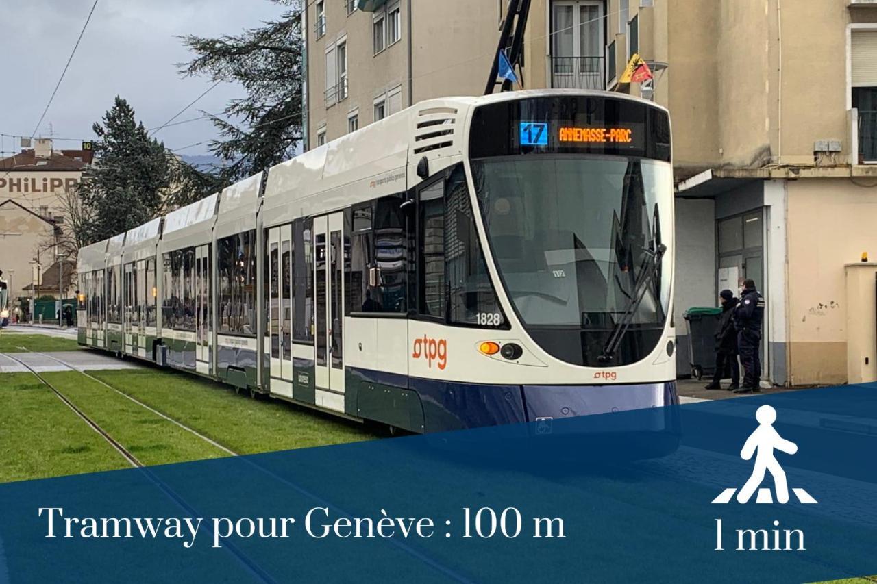 Homey Coloc Goodlife - Colocation Moderne - Chambres Privees - Wifi Et Netflix - Au Pied Du Tram Pour Geneve Ambilly Esterno foto